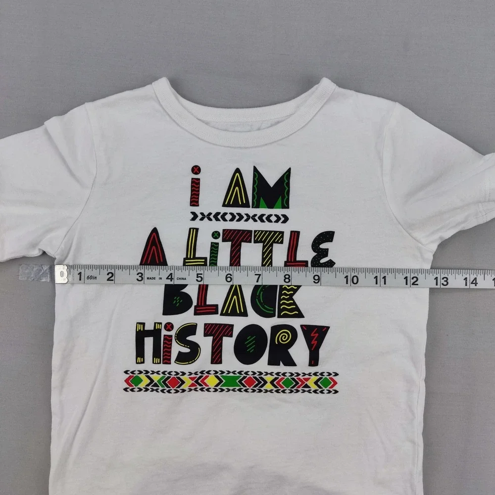 The Children's Place T-Shirt Kids 4T White Black History Graphic Tee Cotton